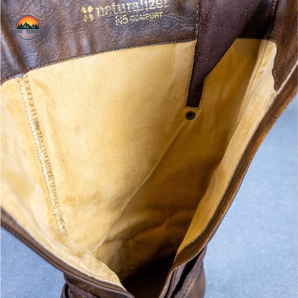 Naturalizer N5 Comfort Balada Womens Boots Brown Leather Buckle Riding Women 8M - Picture 15 of 15